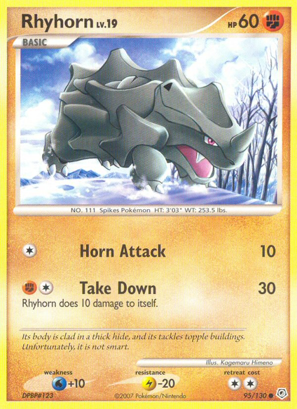 Rhyhorn (95/130) [Diamond & Pearl: Base Set] | Jack's On Queen