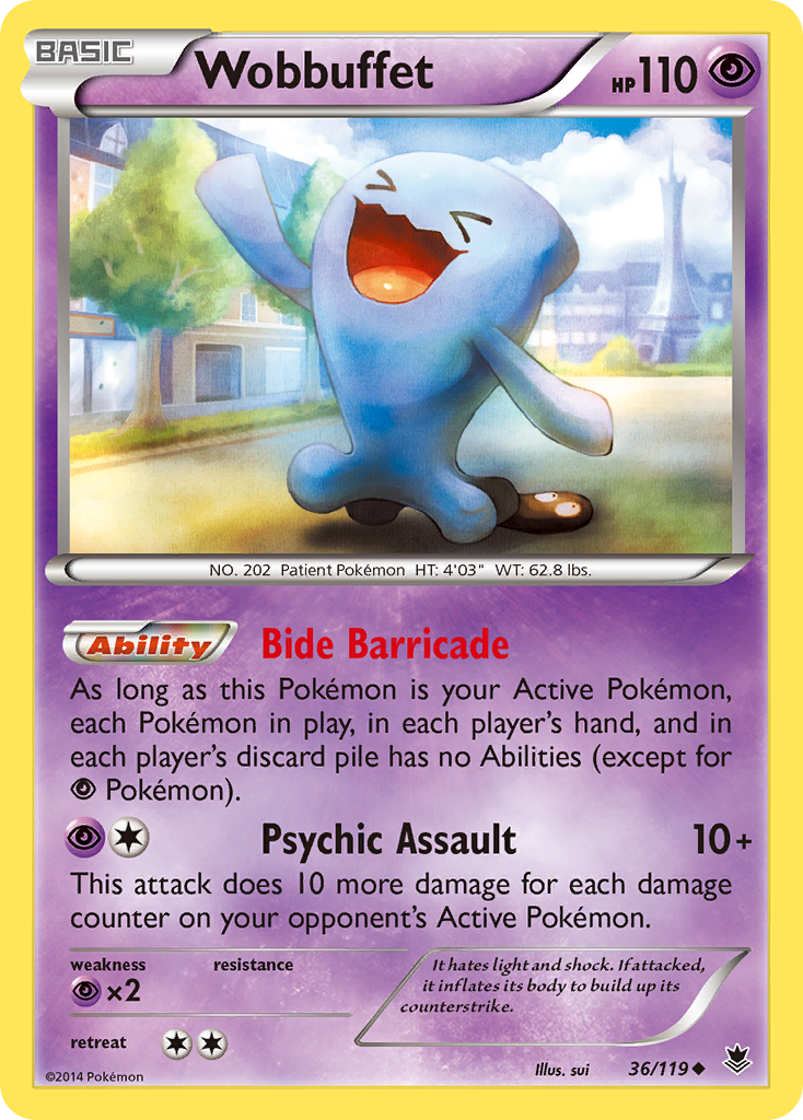 Wobbuffet (36/119) [XY: Phantom Forces] | Jack's On Queen