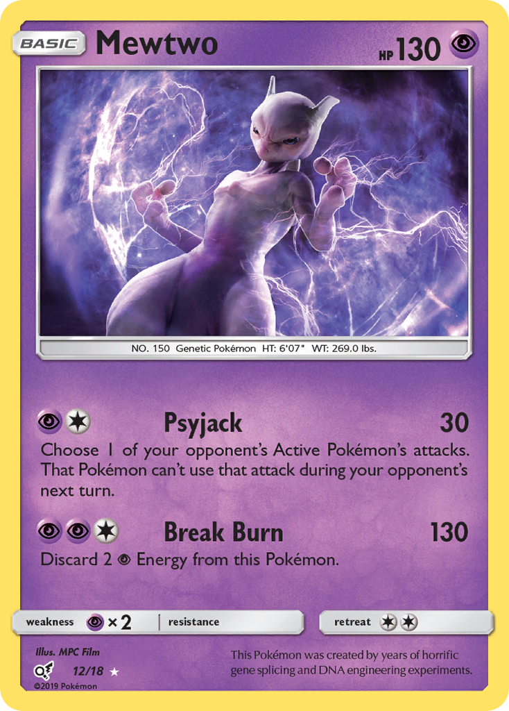 Mewtwo (12/18) [Sun & Moon: Detective Pikachu] | Jack's On Queen