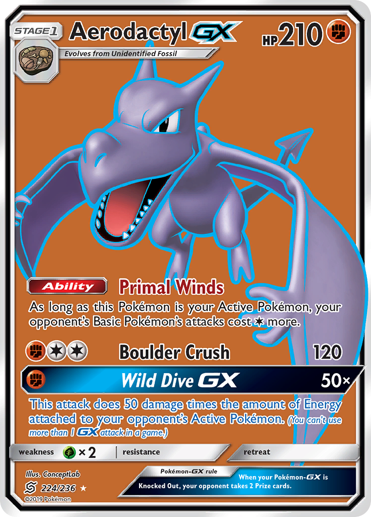 Aerodactyl GX (224/236) [Sun & Moon: Unified Minds] | Jack's On Queen