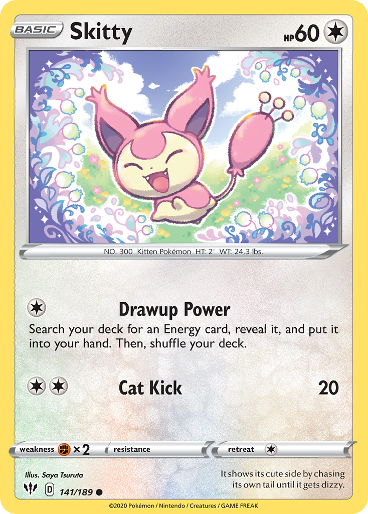 Skitty (141/189) [Sword & Shield: Darkness Ablaze] | Jack's On Queen