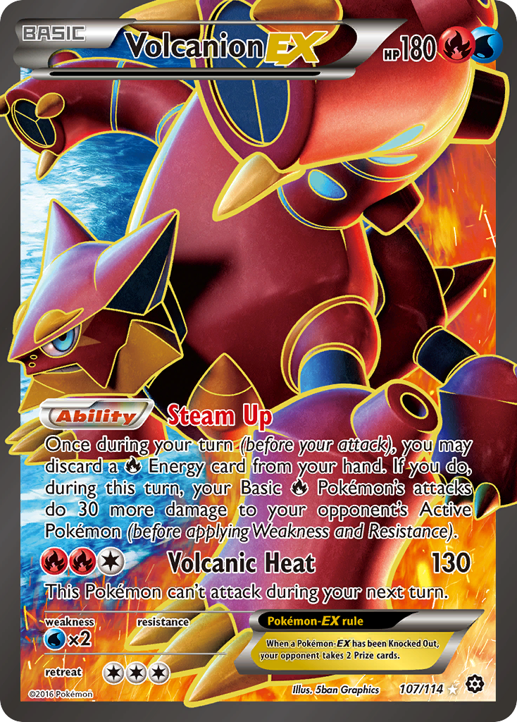 Volcanion EX (107/114) [XY: Steam Siege] | Jack's On Queen