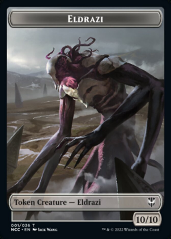 Eldrazi // Human Soldier Double-sided Token [Streets of New Capenna Commander Tokens] | Jack's On Queen