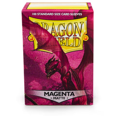 Dragon Shield Standard Matte Magenta ‘Fuchsin’ – (100ct) | Jack's On Queen