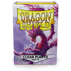 Dragon Shield Standard Matte Clear Purple ‘Racan’ – (100ct) | Jack's On Queen