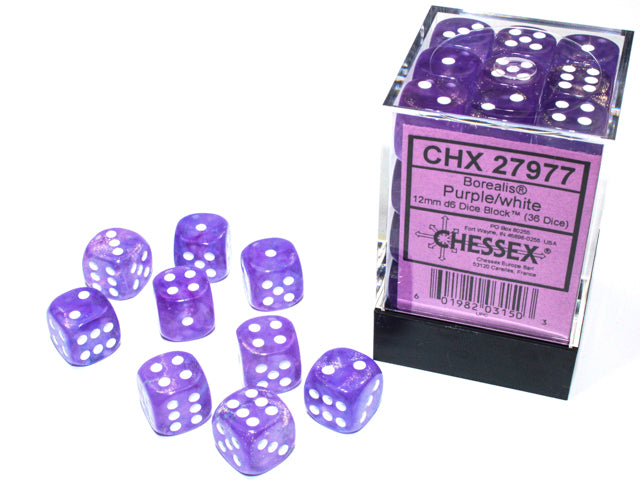 Chessex: D6 Borealis™ Dice Set - 12mm | Jack's On Queen