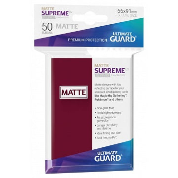 UG SLEEVES SUPREME UX MATTE BURGUNDY 50CT | Jack's On Queen