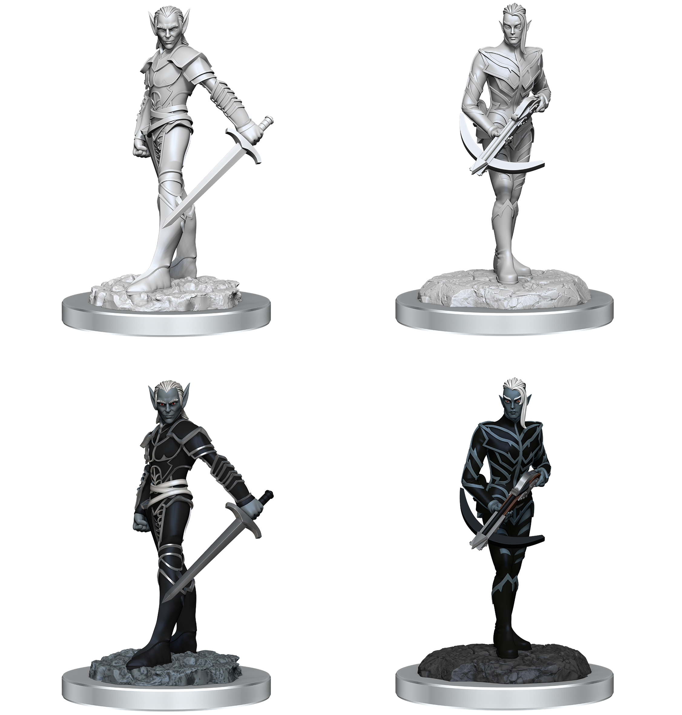 DND UNPAINTED MINIS WV18 DROW FIGHTERS | Jack's On Queen