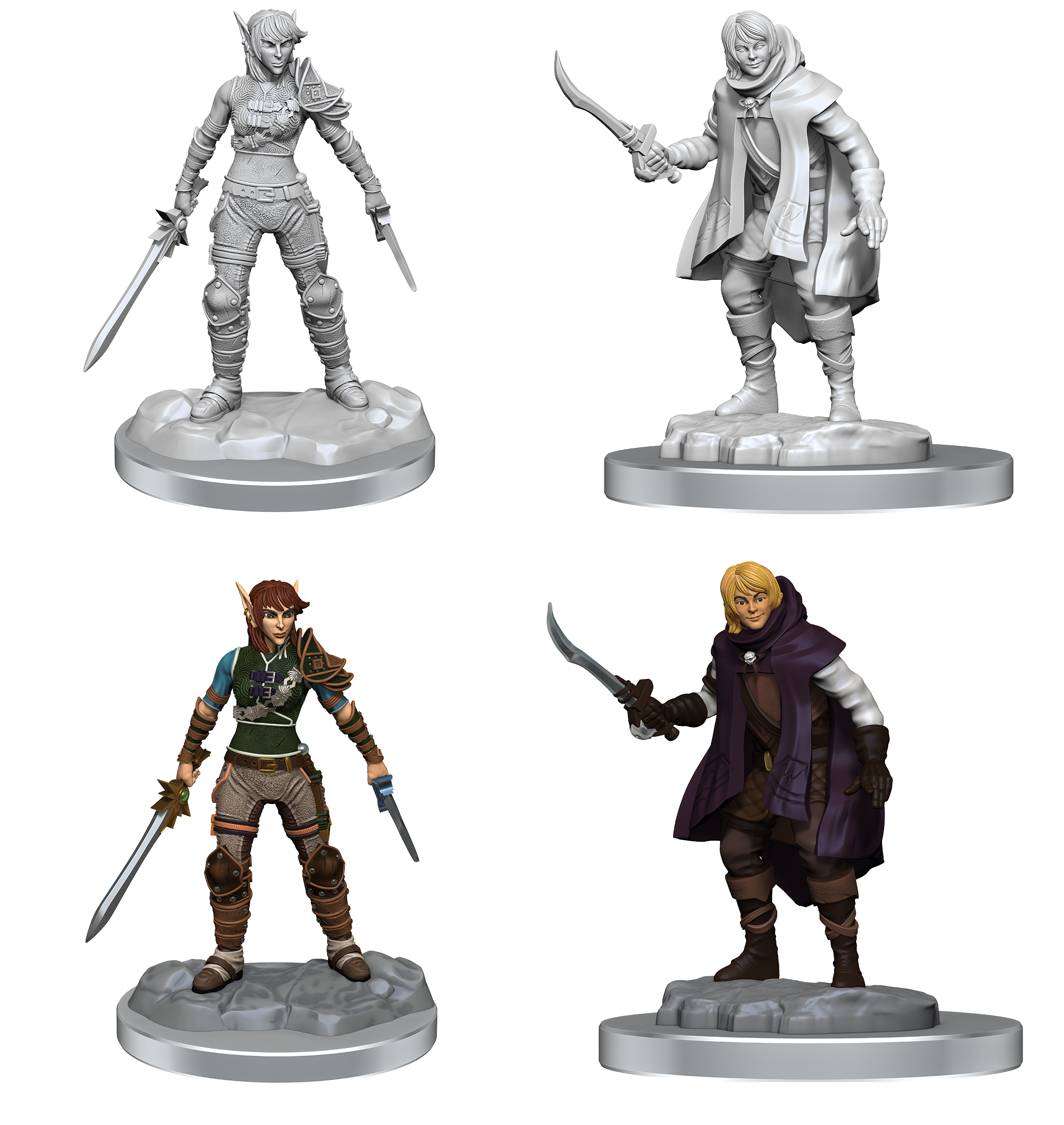 DND UNPAINTED MINIS WV19 ELF ROGUE & HALF-ELF ROGUE | Jack's On Queen