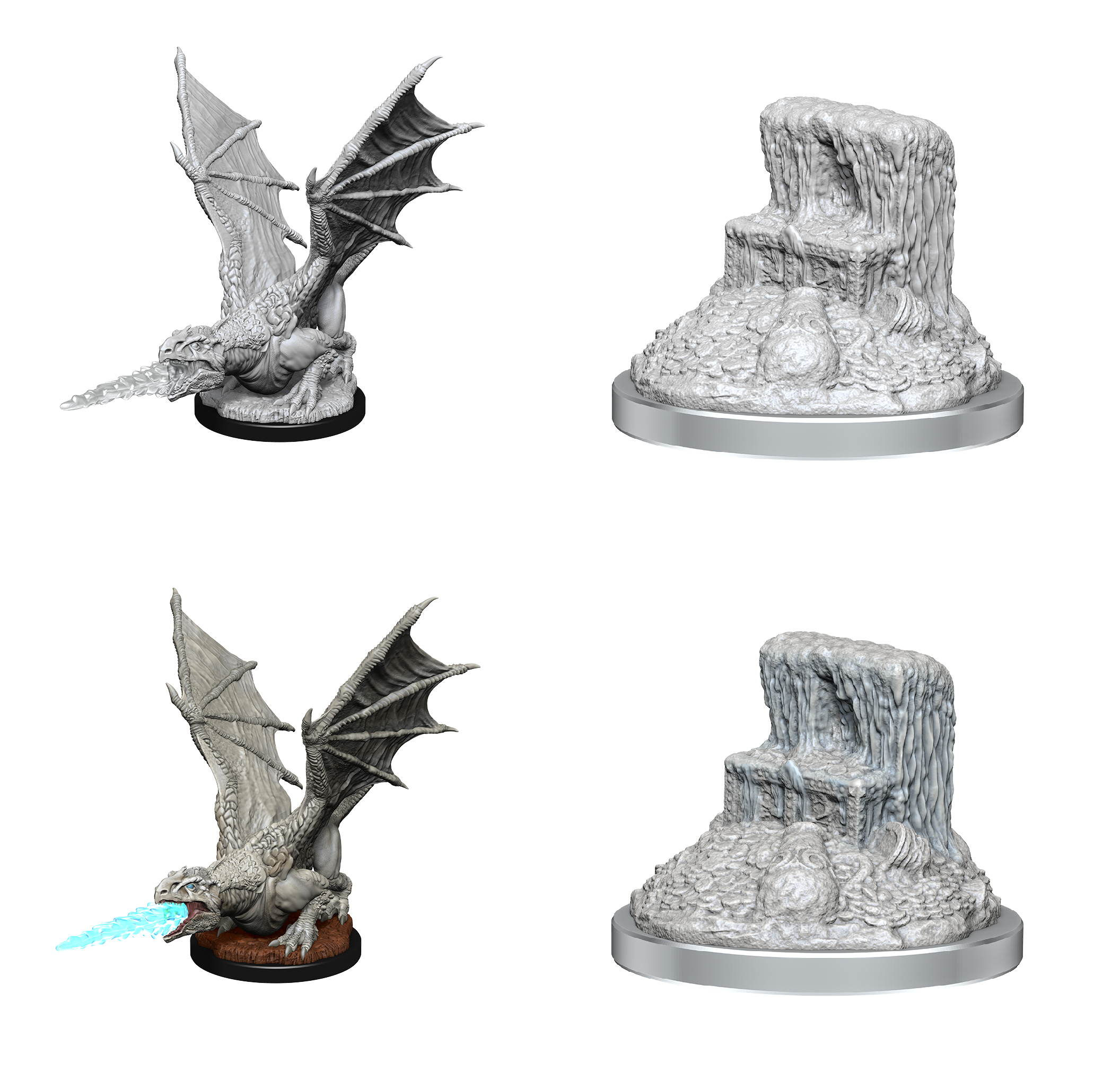 DND UNPAINTED MINIS WV19 WHITE DRAGON WYRMLING | Jack's On Queen