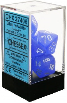 FROSTED 7-DIE SET BLUE/WHITE | Jack's On Queen