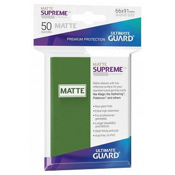 UG SLEEVES SUPREME UX MATTE GREEN 50CT | Jack's On Queen