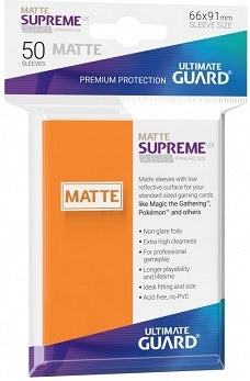 UG SLEEVES SUPREME UX MATTE ORANGE 50CT | Jack's On Queen