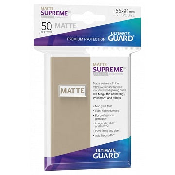 UG SLEEVES SUPREME UX MATTE SAND 50CT | Jack's On Queen