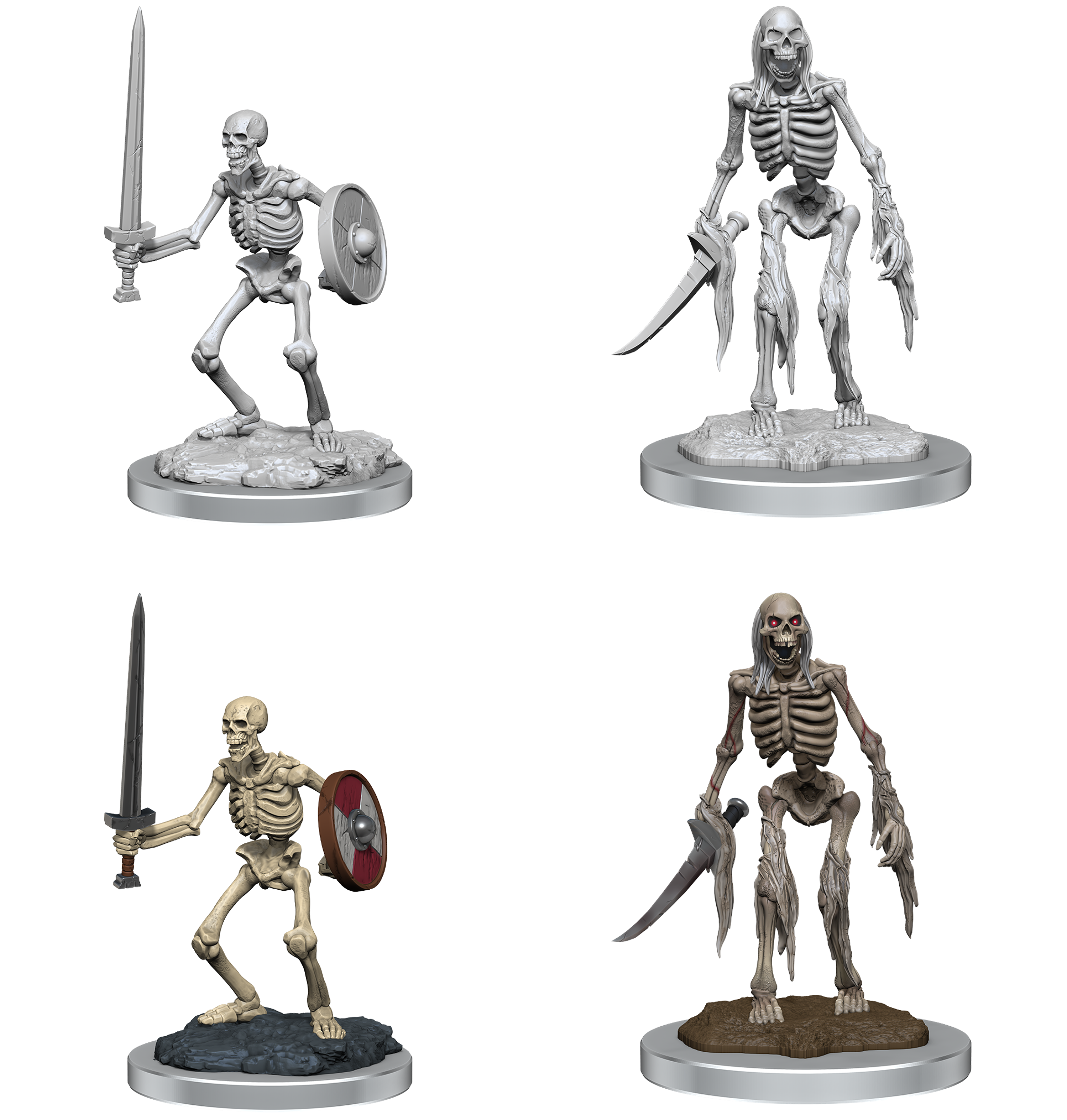 WIZKIDS UNPAINTED MINIS WV18 SKELETONS | Jack's On Queen