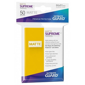 UG SLEEVES SUPREME UX MATTE YELLOW 50CT | Jack's On Queen