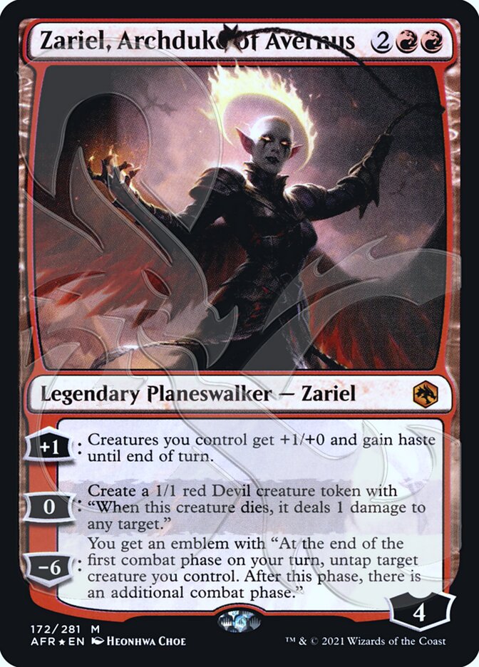 Zariel, Archduke of Avernus (Ampersand Promo) [Dungeons & Dragons: Adventures in the Forgotten Realms Promos] | Jack's On Queen