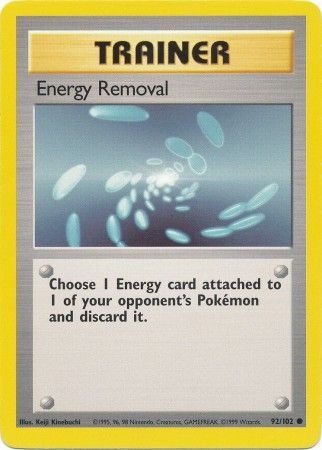 Energy Removal (92/102) [Base Set Unlimited] | Jack's On Queen