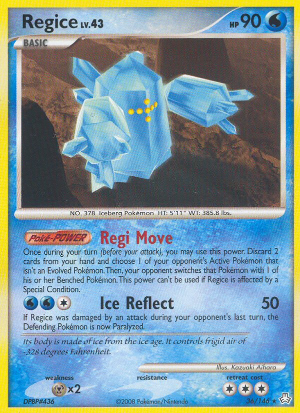 Regice (36/146) [Diamond & Pearl: Legends Awakened] | Jack's On Queen