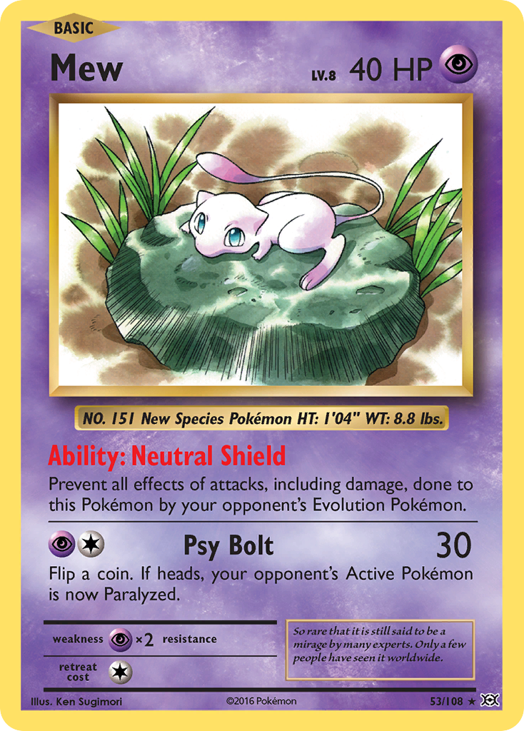 Mew (53/108) [XY: Evolutions] | Jack's On Queen