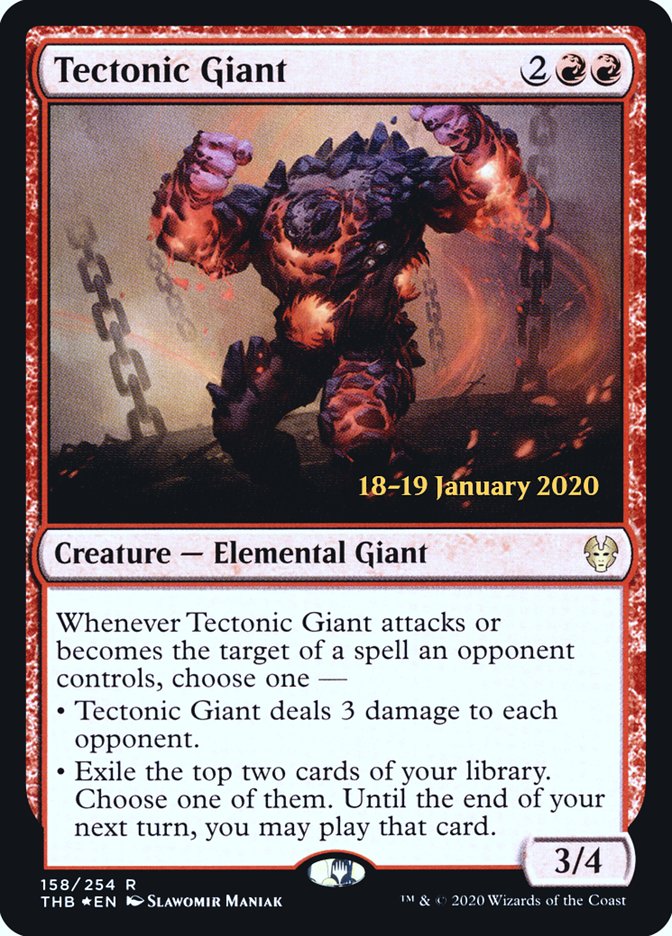 Tectonic Giant [Theros Beyond Death Prerelease Promos] | Jack's On Queen