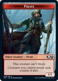 Pirate // Treasure Double-sided Token [Core Set 2021 Tokens] | Jack's On Queen