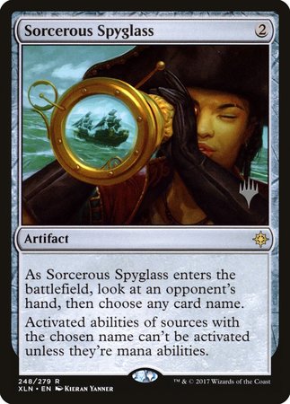 Sorcerous Spyglass [Ixalan Promos] | Jack's On Queen