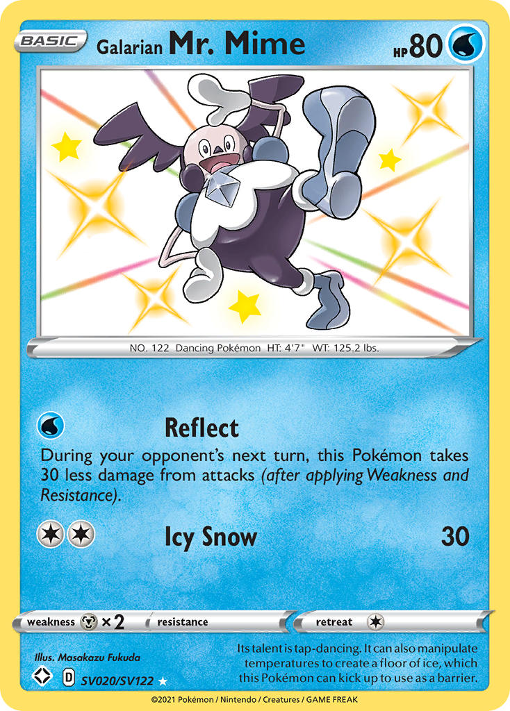 Galarian Mr. Mime (SV020/SV122) [Sword & Shield: Shining Fates] | Jack's On Queen