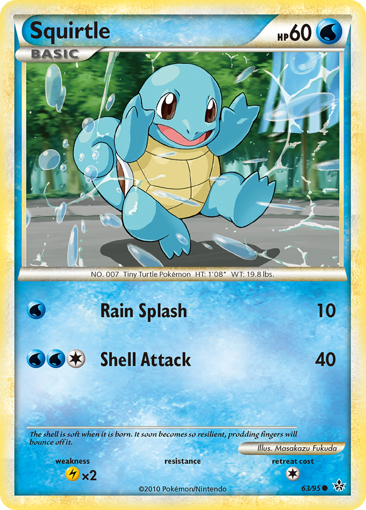 Squirtle (63/95) [HeartGold & SoulSilver: Unleashed] | Jack's On Queen