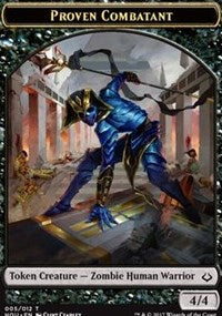 Proven Combatant // Zombie Double-sided Token [Hour of Devastation Tokens] | Jack's On Queen