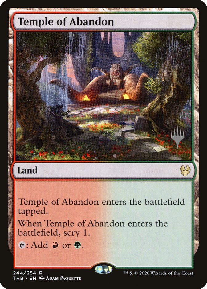 Temple of Abandon (Promo Pack) [Theros Beyond Death Promos] | Jack's On Queen