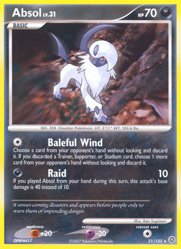 Absol (21/132) [Diamond & Pearl: Secret Wonders] | Jack's On Queen