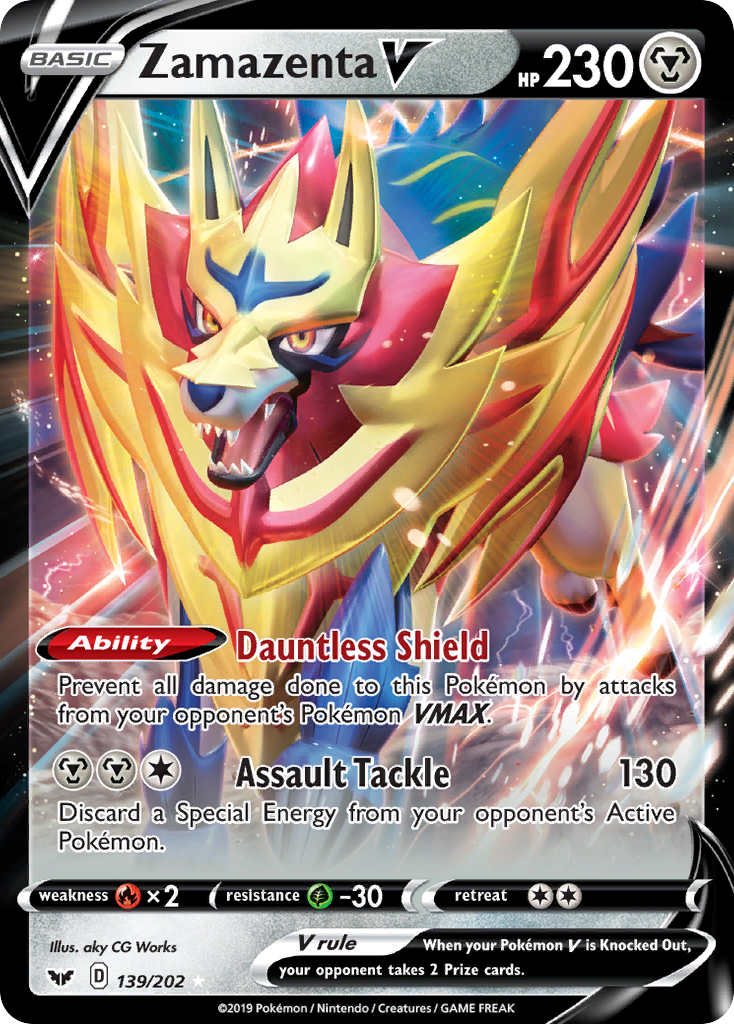 Zamazenta V (139/202) [Sword & Shield: Base Set] | Jack's On Queen