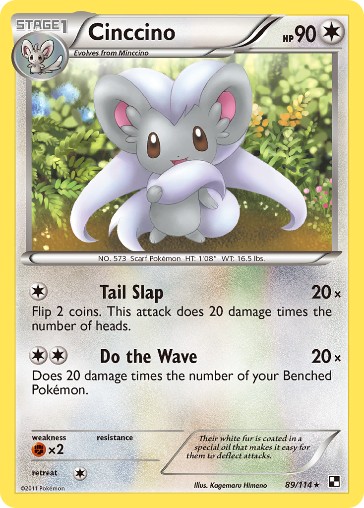 Cinccino (89/114) [Black & White: Base Set] | Jack's On Queen