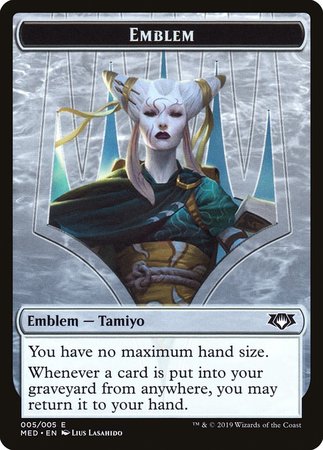 Emblem - Tamiyo, the Moon Sage [Mythic Edition Tokens] | Jack's On Queen