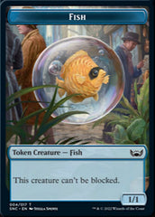 Clue // Fish Double-sided Token [Streets of New Capenna Commander Tokens] | Jack's On Queen