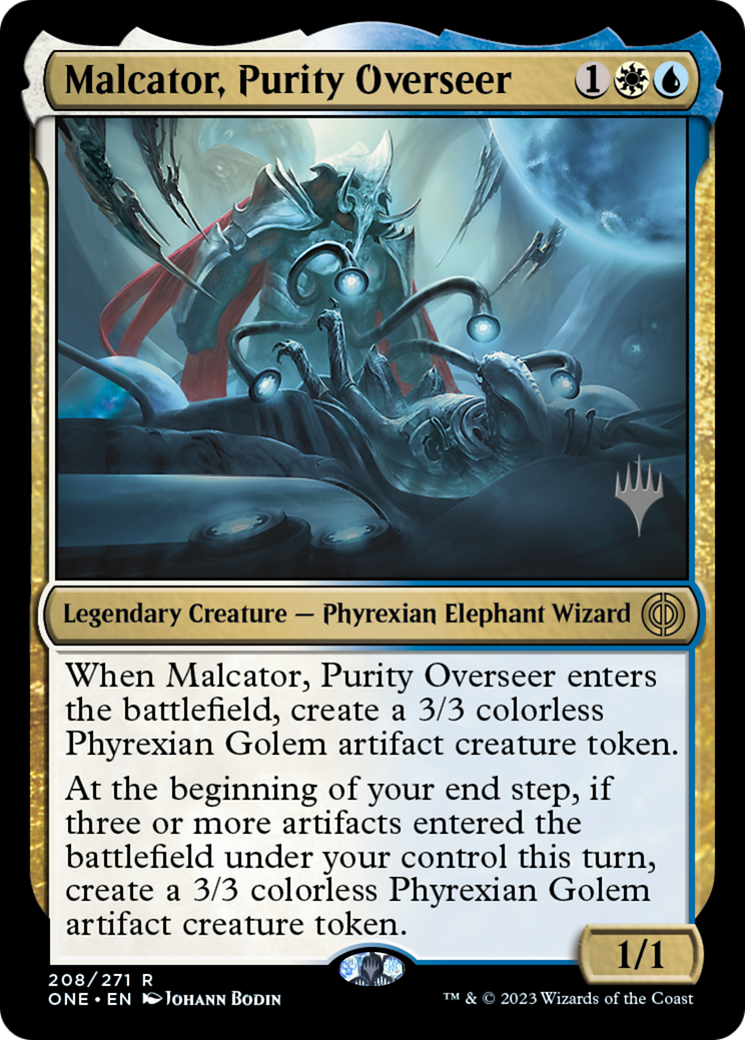 Malcator, Purity Overseer (Promo Pack) [Phyrexia: All Will Be One Promos] | Jack's On Queen