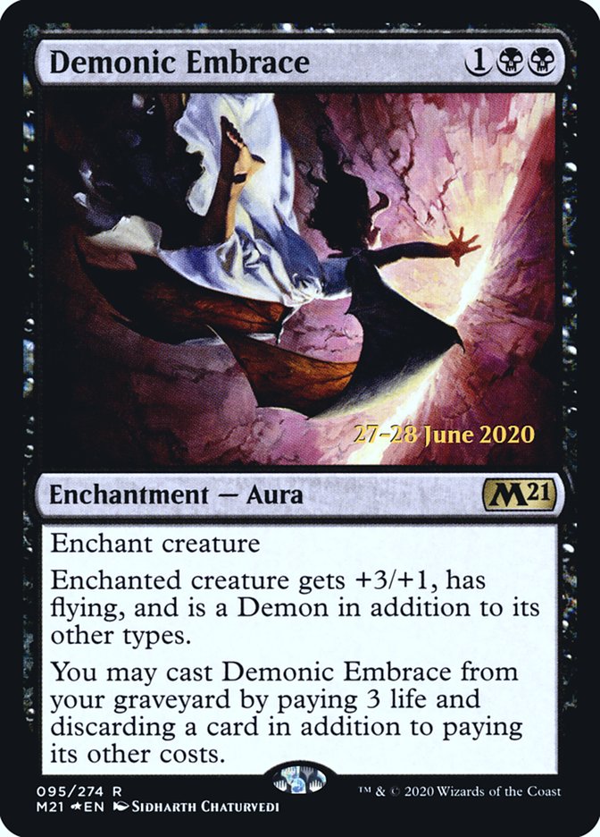 Demonic Embrace  [Core Set 2021 Prerelease Promos] | Jack's On Queen
