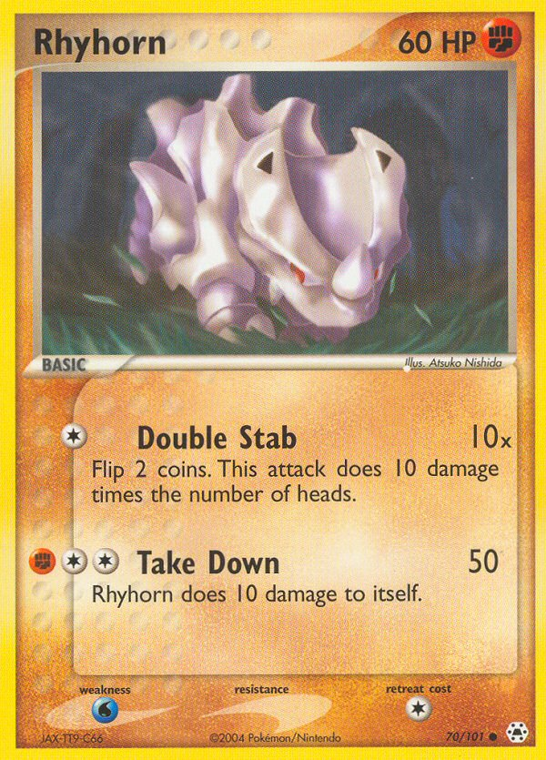 Rhyhorn (70/101) [EX: Hidden Legends] | Jack's On Queen