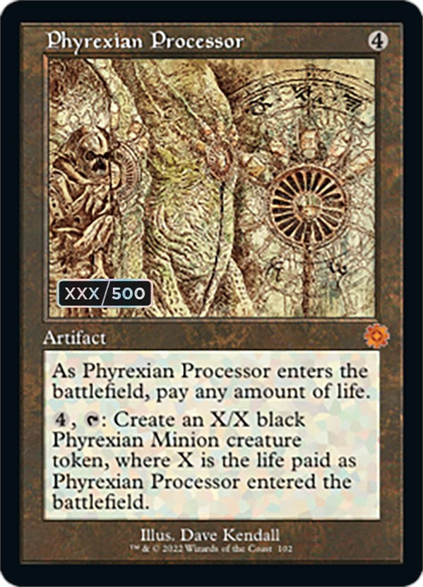 Phyrexian Processor (Retro Schematic) (Serial Numbered) [The Brothers' War Retro Artifacts] | Jack's On Queen
