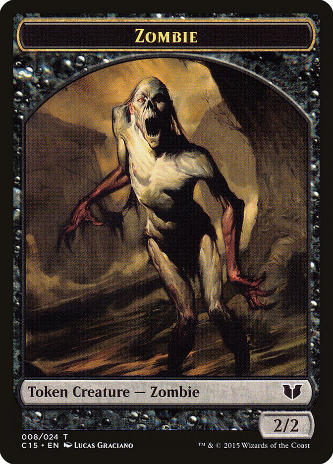 Wolf // Zombie Double-Sided Token [Commander 2015 Tokens] | Jack's On Queen