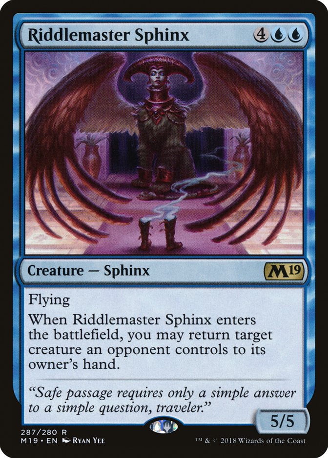 Riddlemaster Sphinx [Core Set 2019] | Jack's On Queen