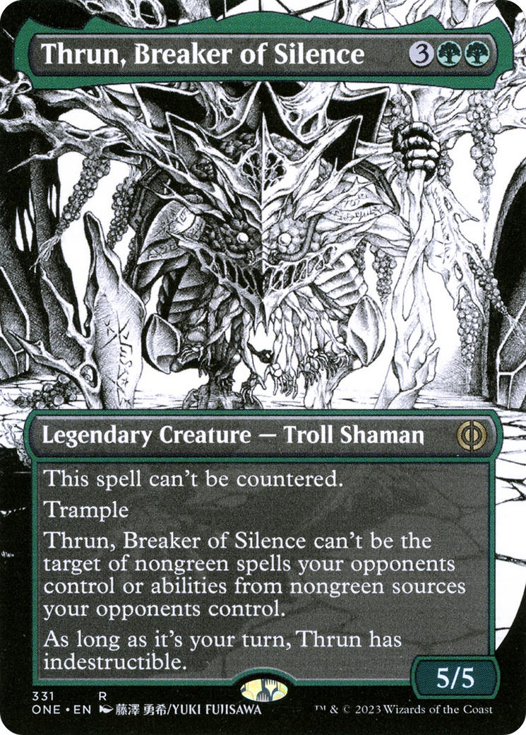 Thrun, Breaker of Silence (Borderless Manga) [Phyrexia: All Will Be One] | Jack's On Queen