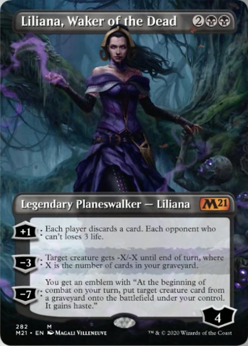 Liliana, Waker of the Dead (Borderless) [Core Set 2021] | Jack's On Queen