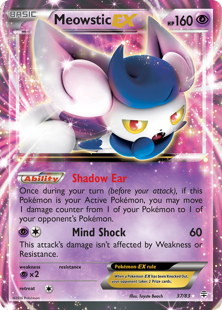 Meowstic EX (37/83) [XY: Generations] | Jack's On Queen