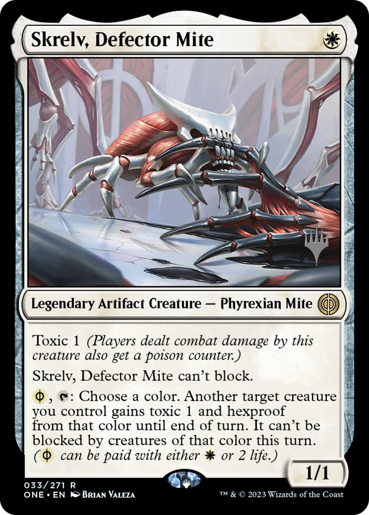 Skrelv, Defector Mite (Promo Pack) [Phyrexia: All Will Be One Promos] | Jack's On Queen
