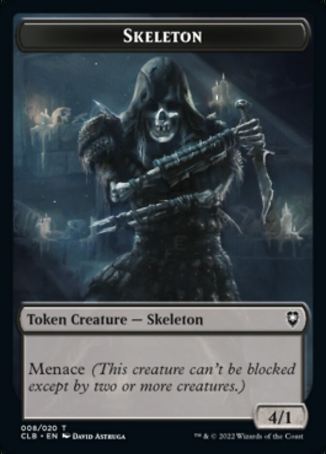 Skeleton Token [Commander Legends: Battle for Baldur's Gate Tokens] | Jack's On Queen