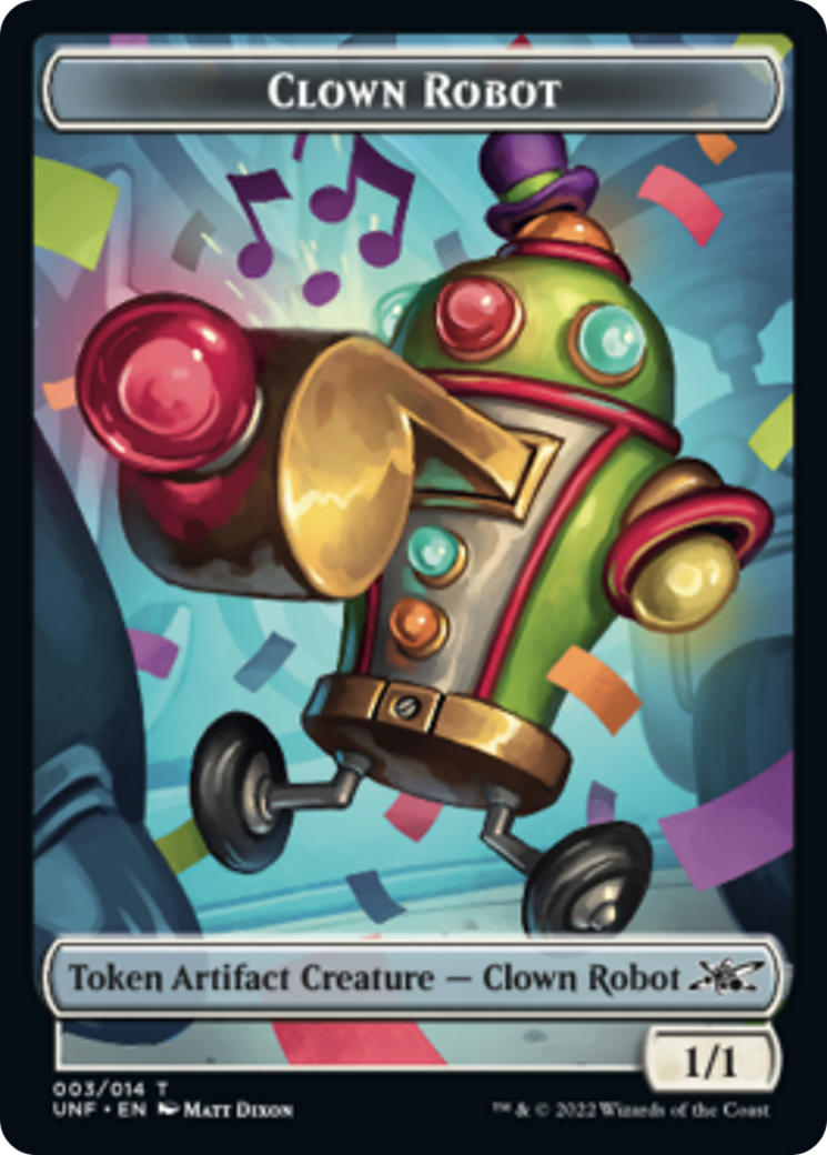 Clown Robot (003) // Treasure (012) Double-sided Token [Unfinity Tokens] | Jack's On Queen