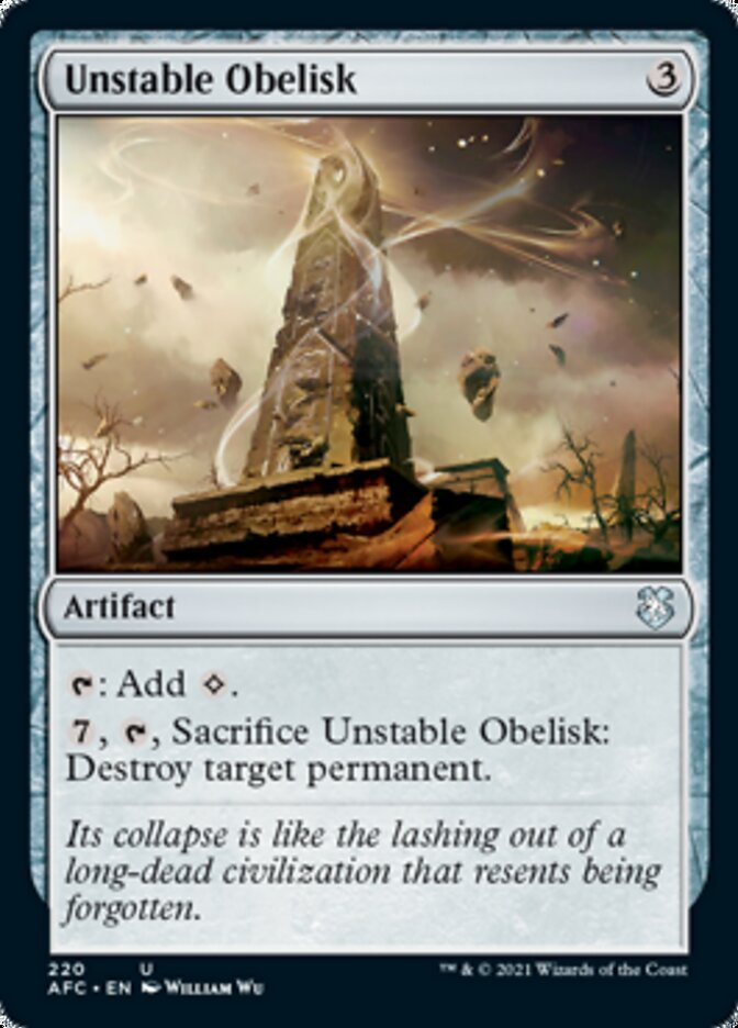 Unstable Obelisk [Dungeons & Dragons: Adventures in the Forgotten Realms Commander] | Jack's On Queen