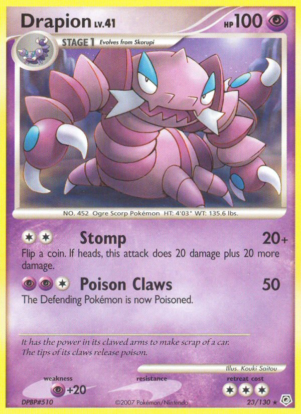 Drapion (23/130) [Diamond & Pearl: Base Set] | Jack's On Queen